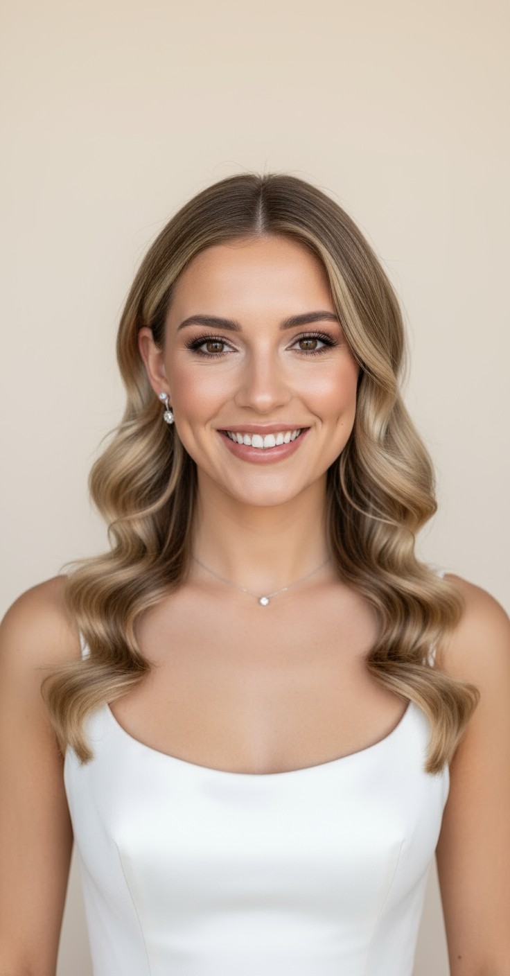 After Hollywood Curls Wedding